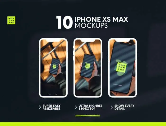 10 iPhone XS MAX Mockups