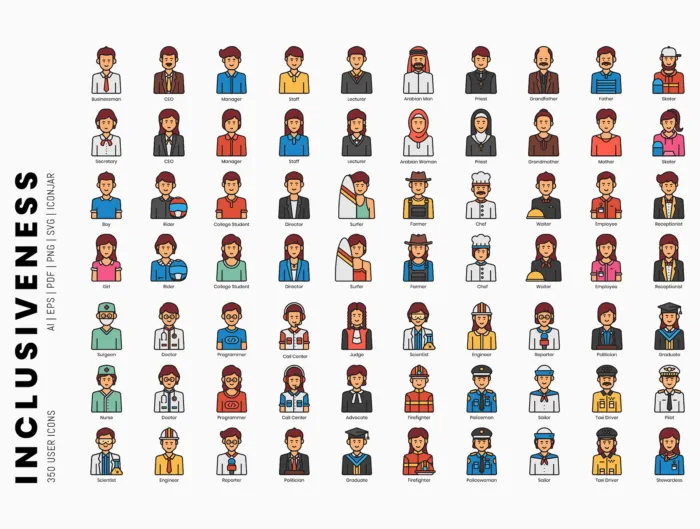 350 Inclusiveness Icons