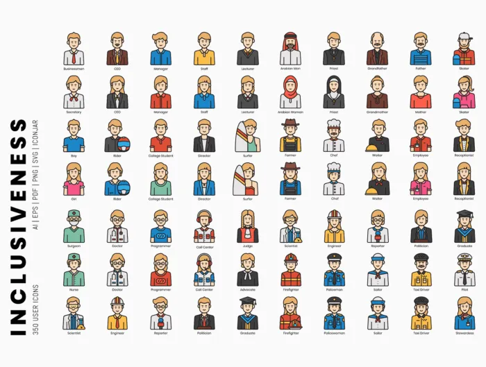 350 Inclusiveness Icons