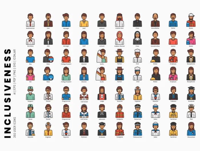 350 Inclusiveness Icons
