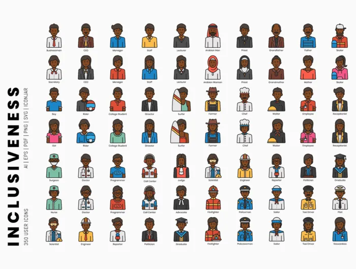 350 Inclusiveness Icons