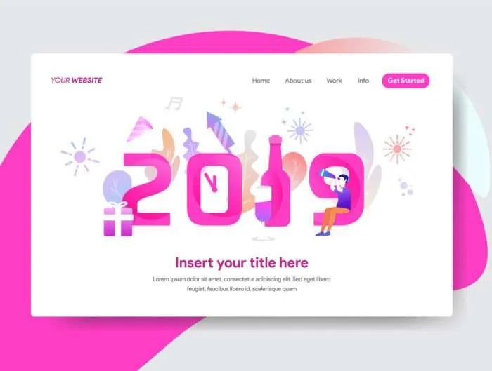 5 Happy New Year 2019 Illustration