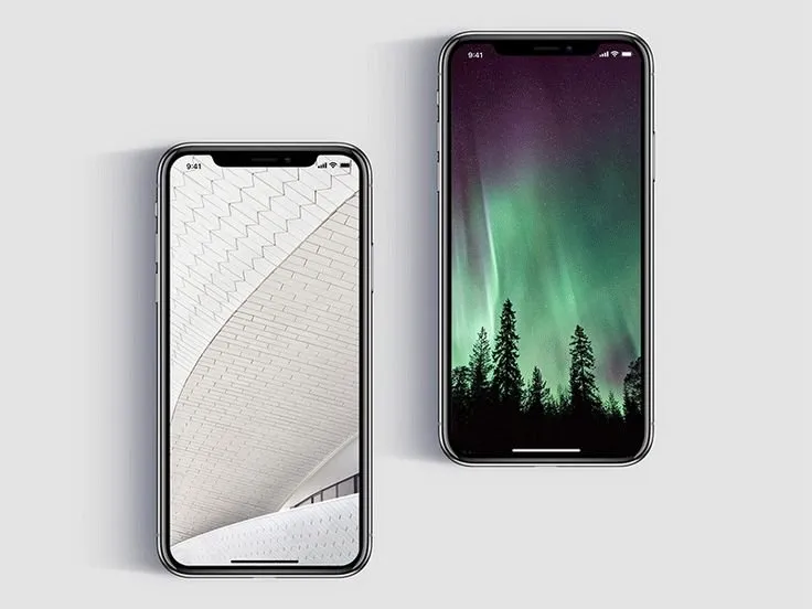 5 iPhone X Photorealistic mockups