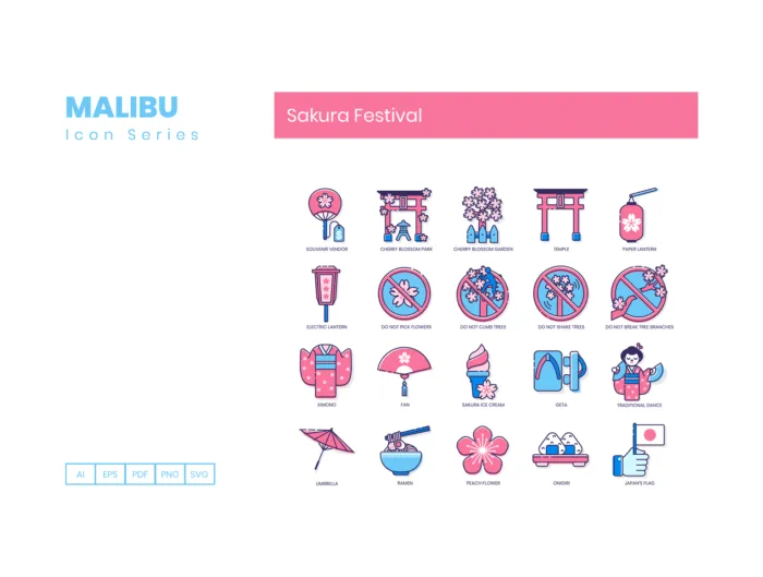 60 Sakura Festival Icons - Malibu Series