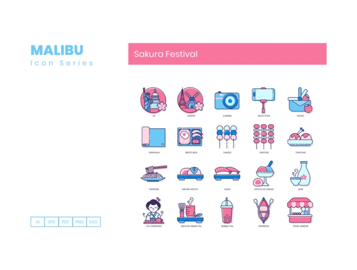 60 Sakura Festival Icons - Malibu Series