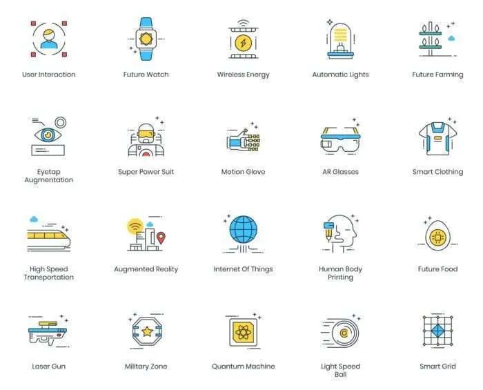 74 Futuristic Icons
