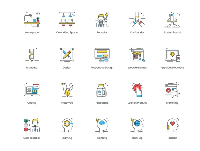 90 Startup Modern Icons