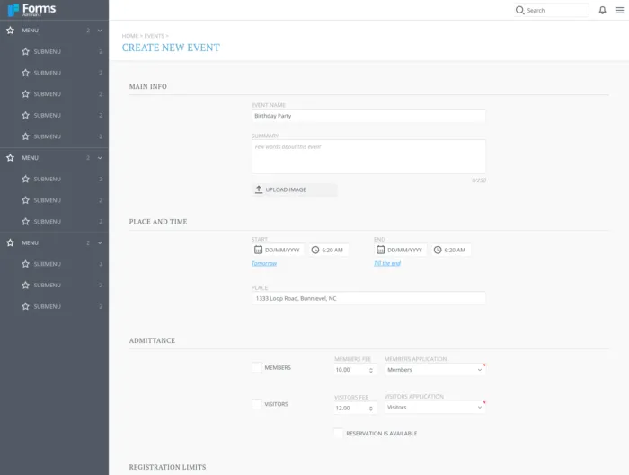 Adminian Forms