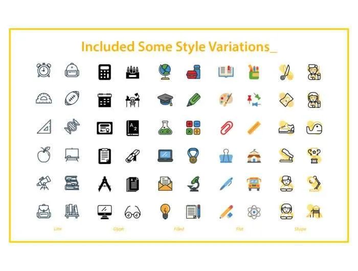 Back to School Icons Set