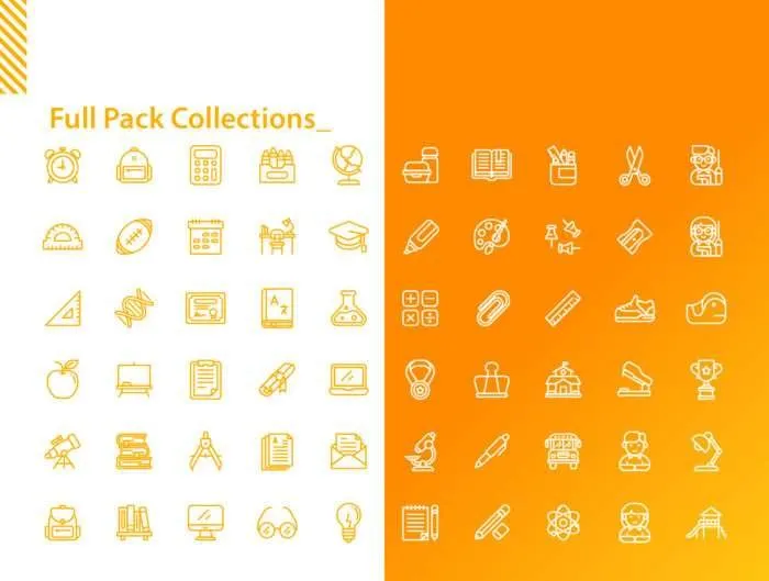 Back to School Icons Set