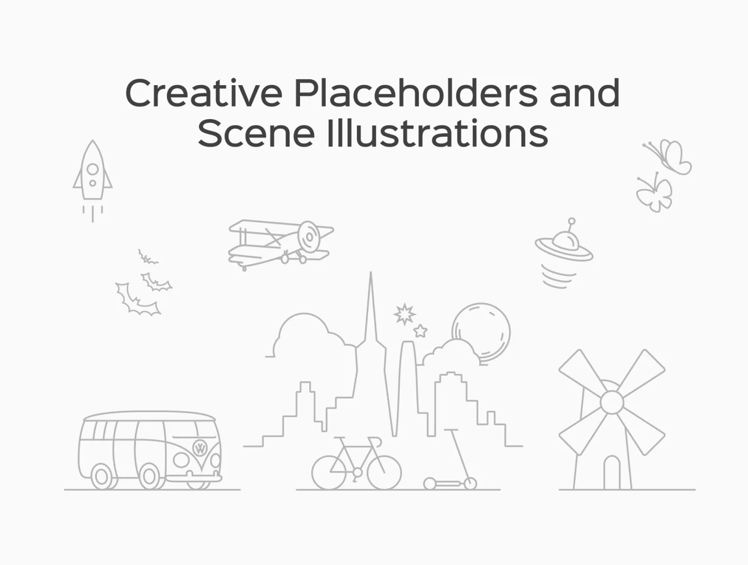 Creative Placeholders & Scene Illustrations