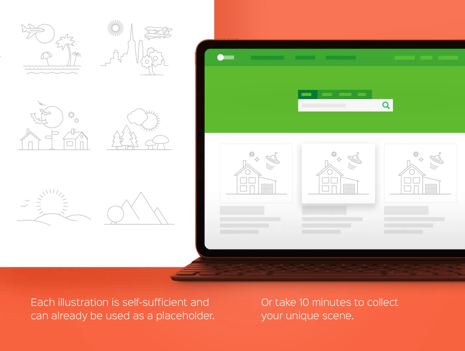 Creative Placeholders & Scene Illustrations