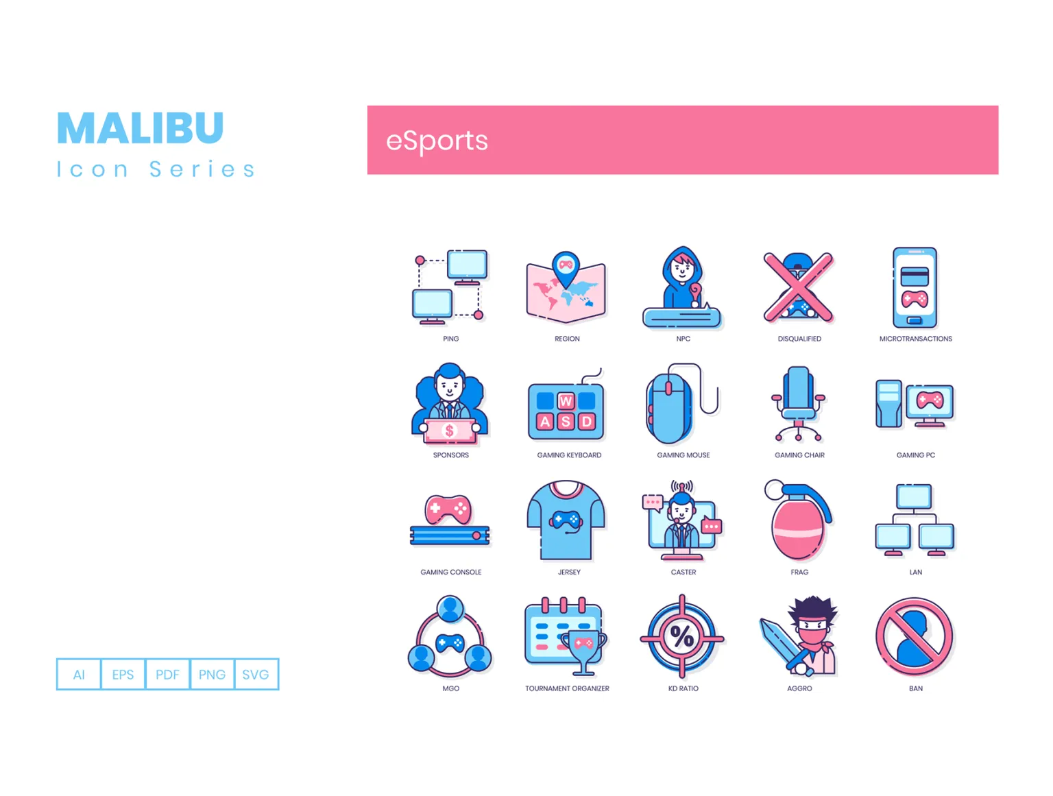 Esports & Gaming Icons - Malibu Series