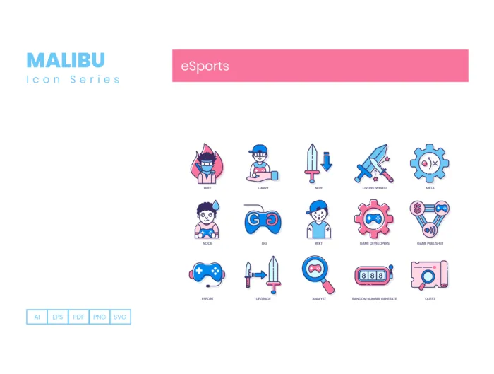 Esports & Gaming Icons - Malibu Series