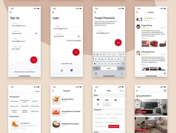 Furniture Design UI Kit