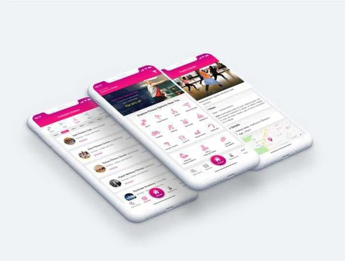 GET FIT - Find NearBy Fitness Classes App UI Kit