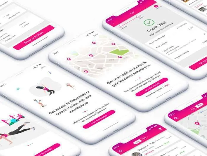 GET FIT - Find NearBy Fitness Classes App UI Kit