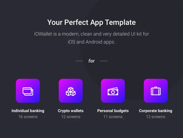 IOWallet Mobile UI Kit