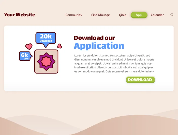 Islamic Landing Page Illustration