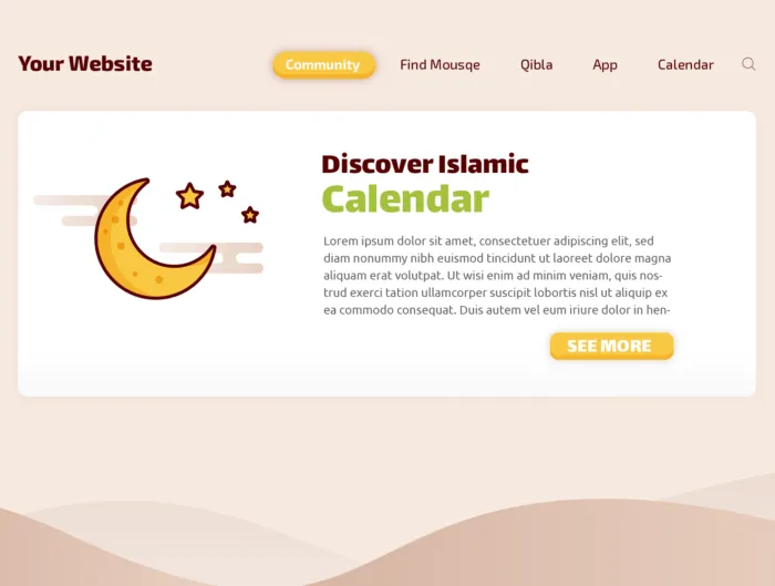 Islamic Landing Page Illustration