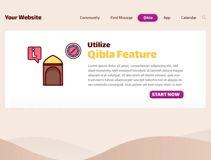 Islamic Landing Page Illustration