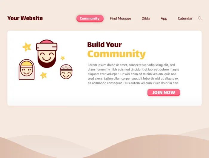 Islamic Landing Page Illustration