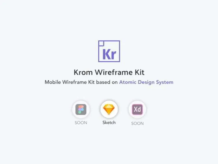 Krom Mobile Wireframe Kit