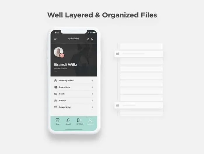 Malèna Shop iOS UI Kit