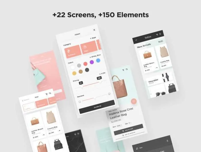 Malèna Shop iOS UI Kit