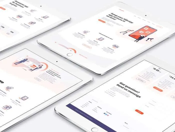 Mijuapp Mobile App Landing PSD Template