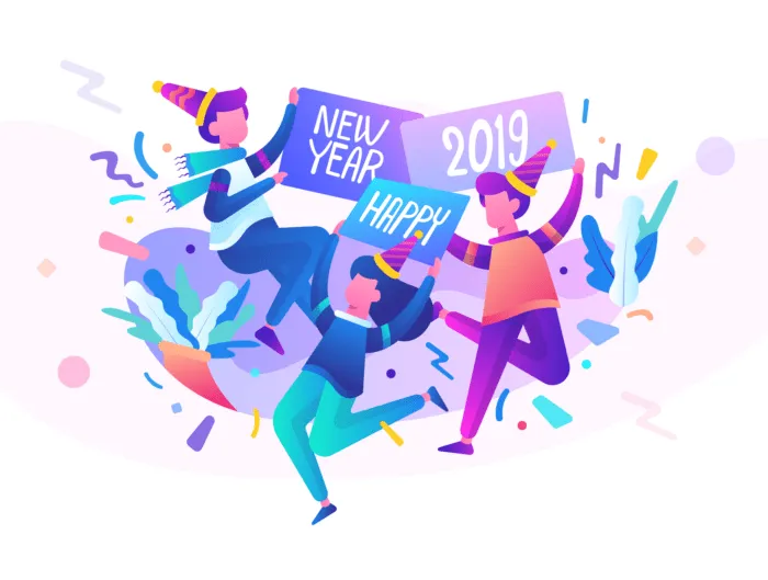 New Year 2019 Illustrations