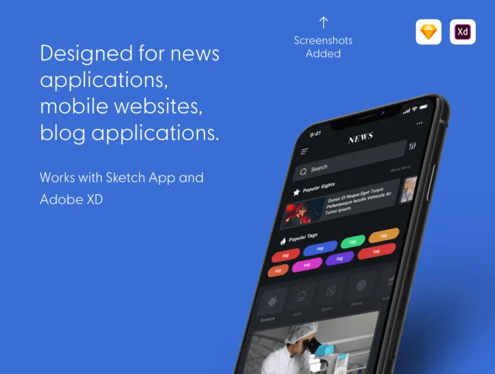News & Reader Mobile App UI Kit