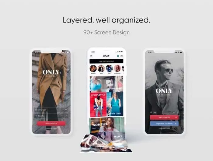 ONLY Fashion Mobile E-Commerce UI Kit