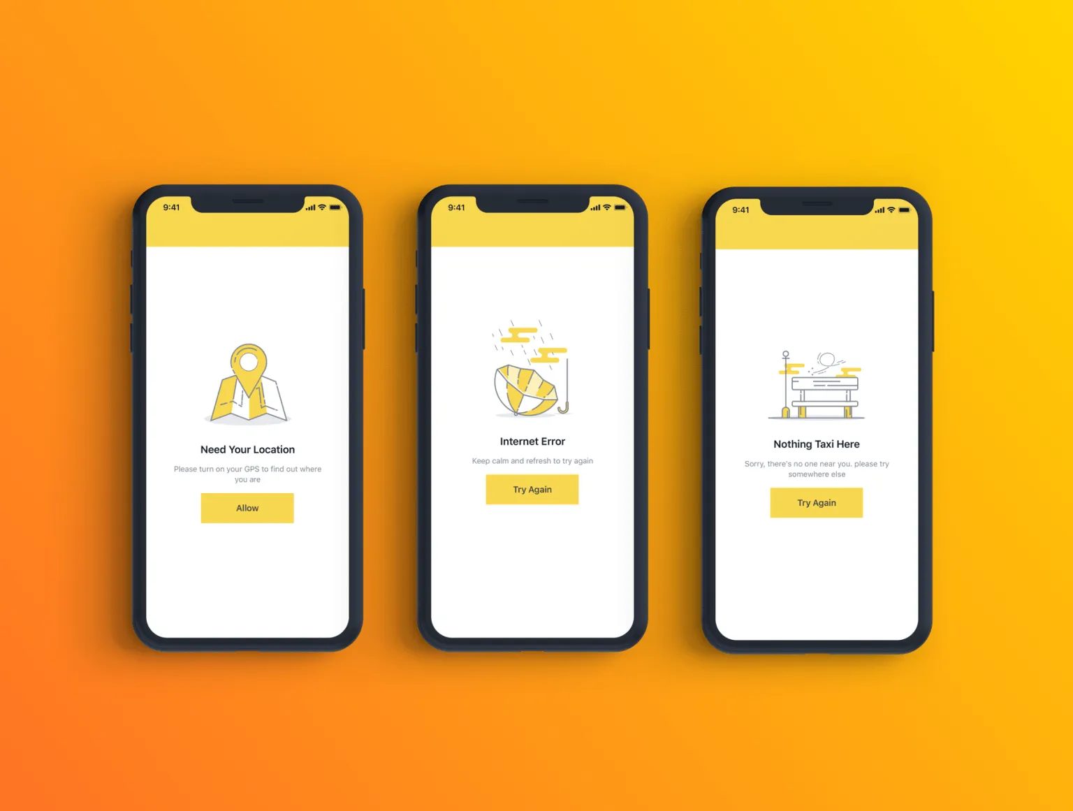 Otaxi Mobile UI Kit