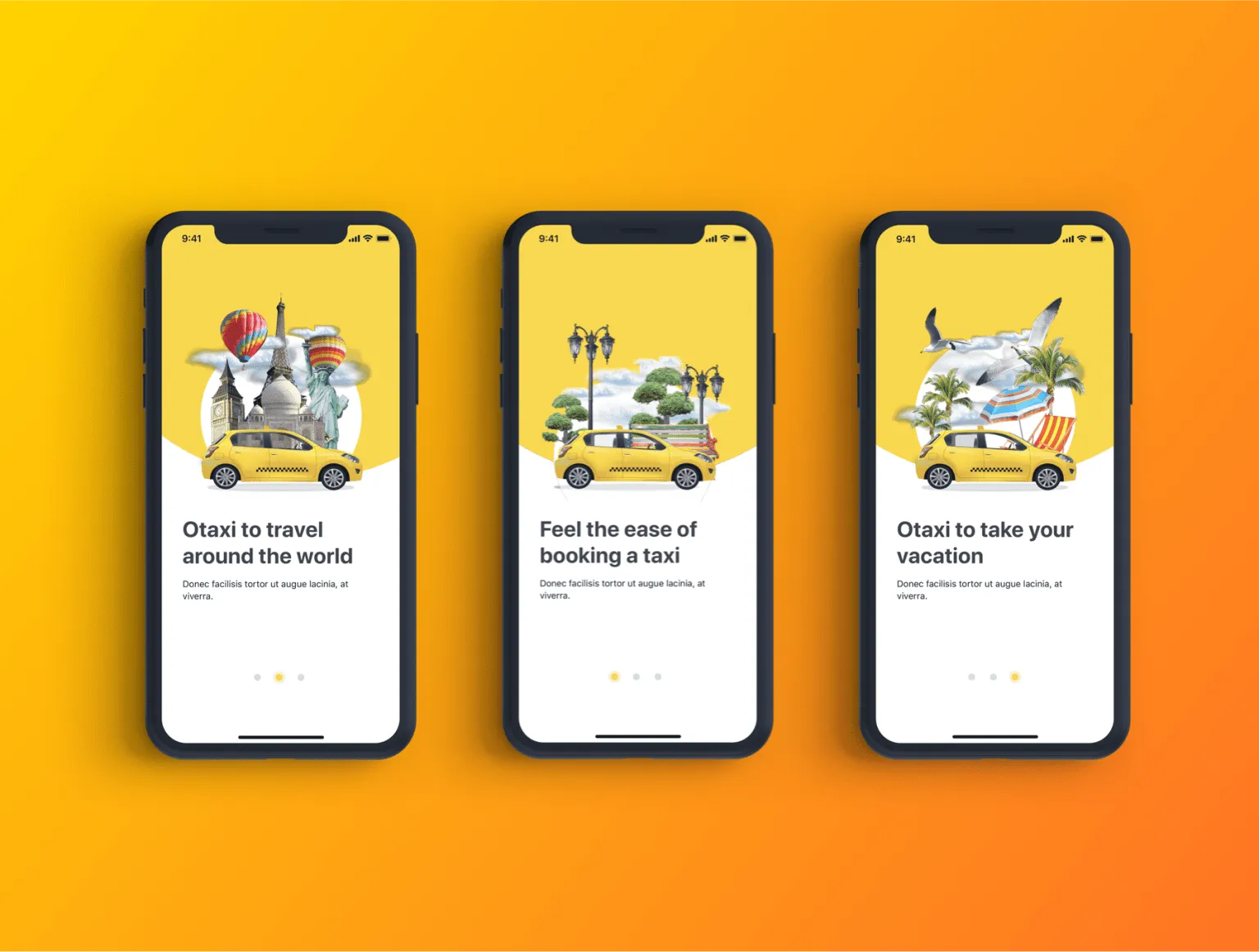 Otaxi Mobile UI Kit