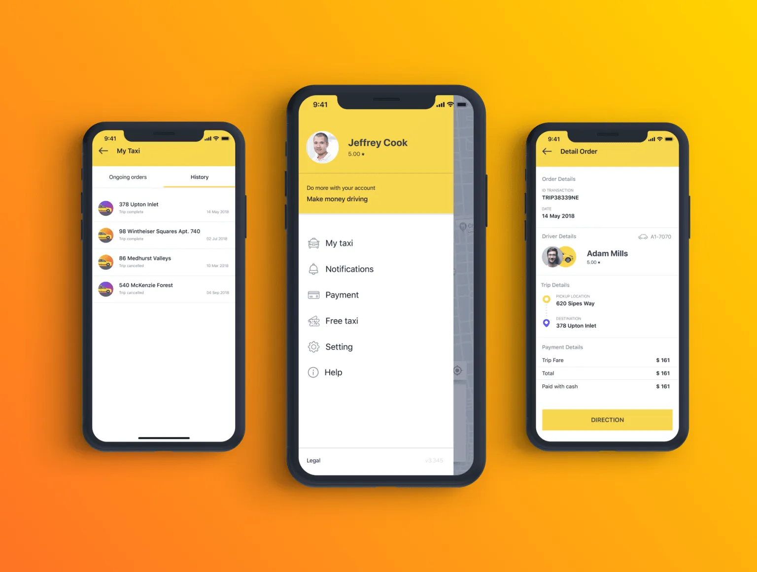 Otaxi Mobile UI Kit