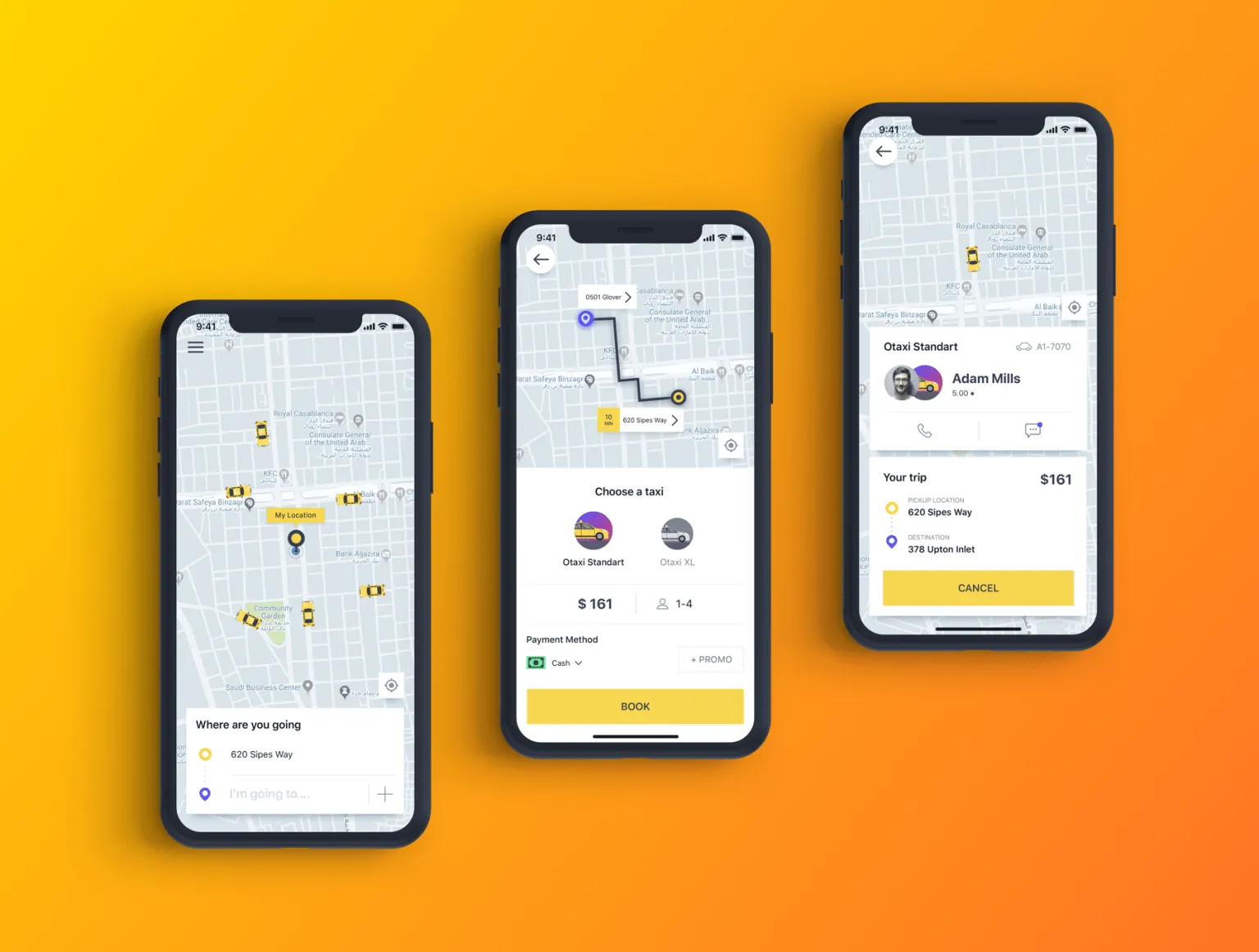 Otaxi Mobile UI Kit
