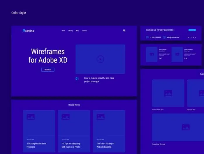 Rootline Wireframe UI Kit