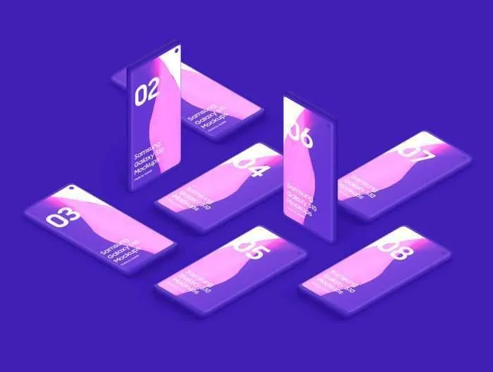 Samsung Galaxy S10 - 21 Clay Mockups