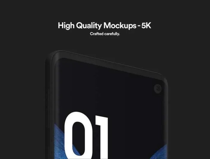 Samsung Galaxy S10 - 21 Clay Mockups