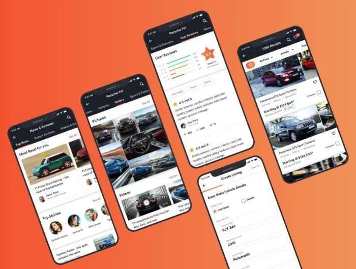 Vola Cars Premium iOS App UI Kit Sketch