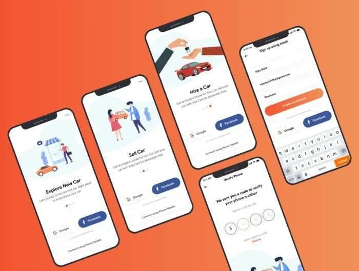 Vola Cars Premium iOS App UI Kit Sketch