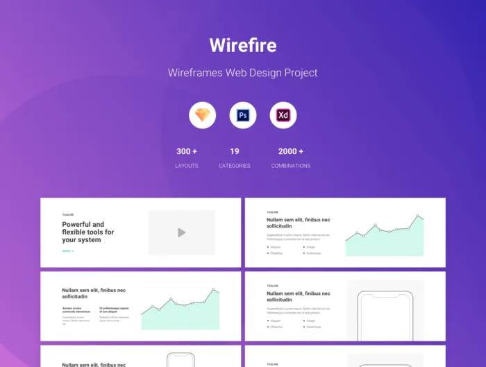 Wirefire - Wireframe Kit Web Design
