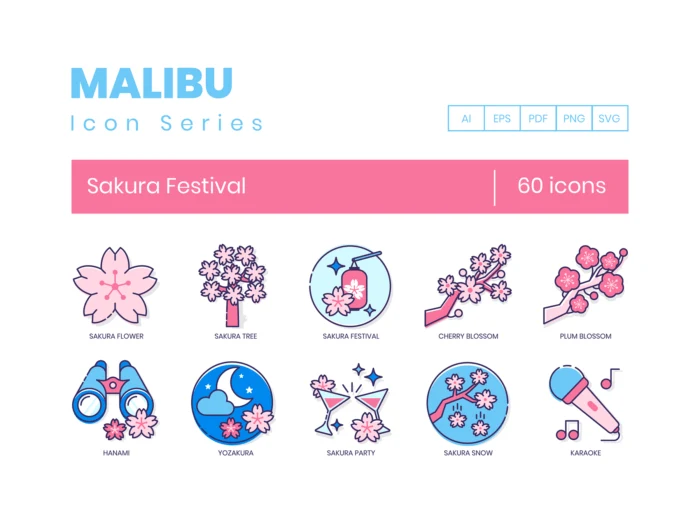 60 Sakura Festival Icons - Malibu Series