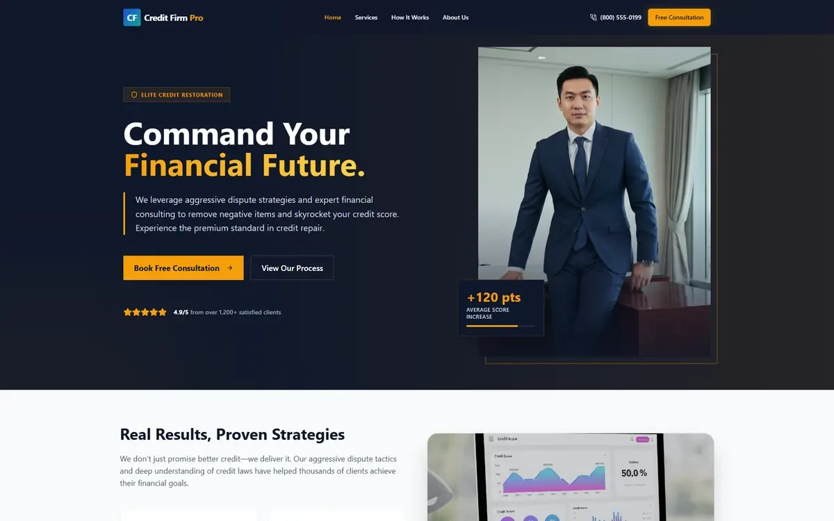Credit Repair AI Studio Website Template for GoHighLevel