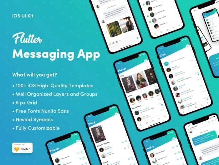 Flutter Messaging App UI Kit