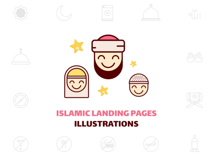 Islamic Landing Page Illustration