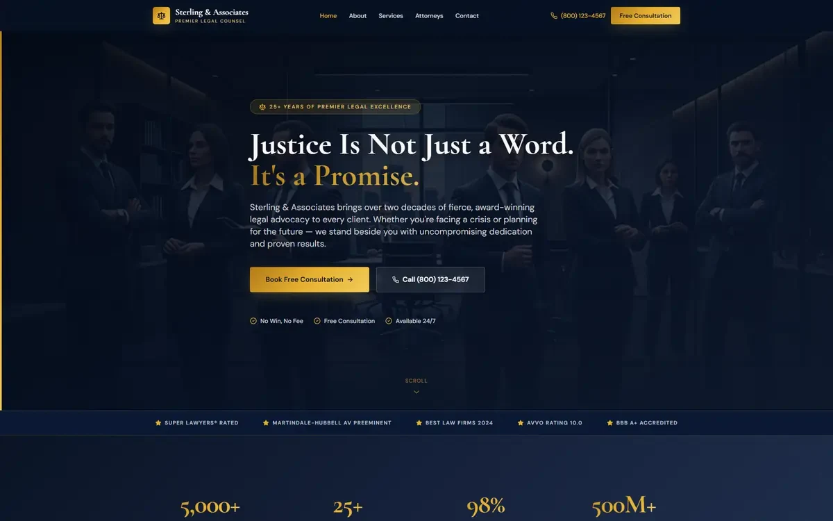 Lawyer AI Studio Website Template for GoHighLevel