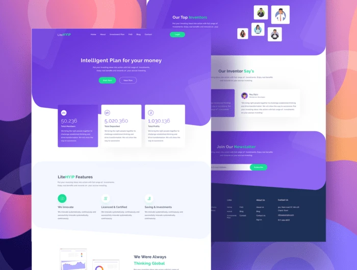 LiteHYIP – HYIP Investment Website PSD Template