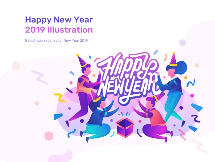 New Year 2019 Illustrations